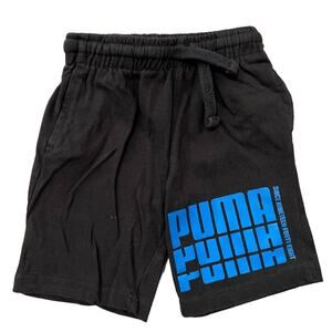 Puma Black & Blue Athletic Sports Sweat Shorts Size 4